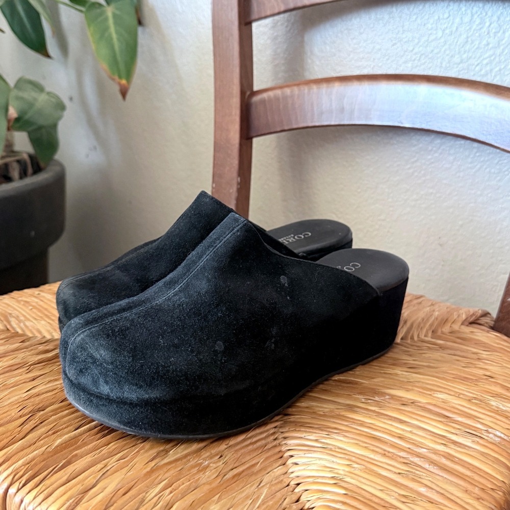 Cordani Black Suede Platform Mules Clogs Made in Italy Women's Size 40 US 9-9.5 - Picture 3 of 8